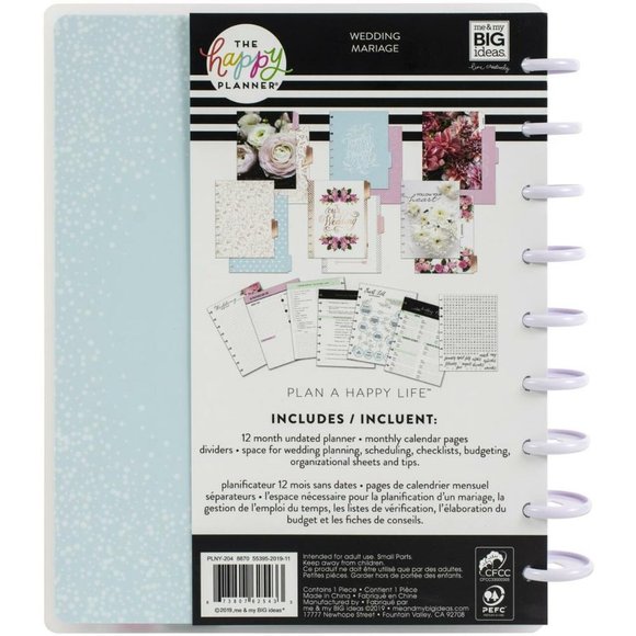Happy Planner Our Wedding Undated Classic 12 Month - Picture 3 of 4
